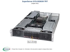 Сервер 超微e5双路深度学习主机4gpu服务器准系统 2028gr-trt k40k80p100