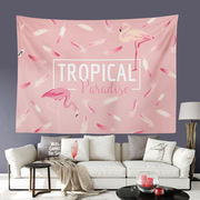 Bắc âu INS tấm thảm trang trí tường rag phòng ngủ cạnh giường ngủ ký túc xá hồng flamingo vải nền khăn trải bàn tường