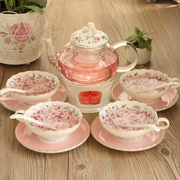 Anh trà chiều trà đặt gốm thủy tinh hoa ấm trà hoa trà cốc đun sôi trái cây ấm trà - Trà sứ