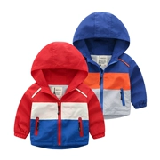 Áo khoác trẻ em dày mùa thu và mùa đông Quần áo trẻ em trai mới cộng với áo khoác nhung cho bé trùm đầu áo khoác dây kéo