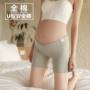 Phụ nữ mang thai thấp eo cotton hình chữ U eo quần short chống ánh sáng an toàn quần dạ dày lift xà cạp mùa hè phần mỏng bảo hiểm quần quần cho bà bầu 3 tháng đầu