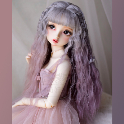 taobao agent BJD4 penalty wig Gradient color matching 6 points 3 points small cloth dolls fake hair import imitation horse sea hair soft silk wig free shipping