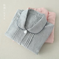 Bộ đồ ngủ nữ mùa thu Nhật Bản nam sọc bông hàng đầu dệt đôi bộ đồ dài tay nam mặc nhà