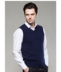 Len vest nam mùa thu và mùa đông V-Cổ trung niên trùm đầu kinh doanh cha nạp cashmere vest vest áo len áo len Dệt kim Vest
