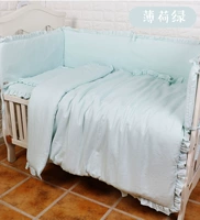 Кроватка, двухэтажные бортики, простыня, одеяло, детская съёмная наволочка, защита от столкновений