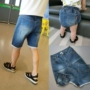 Chenchen mẹ cha mẹ và con nạp một gia đình ba mùa hè mới mềm quần short denim quần quần quần mẹ và con gái phụ nữ đồng phục sành điệu cho cả nhà