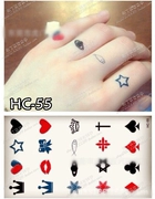 8 cơ thể chống thấm nước sơn watermark sticker flower tim ngón tay nhãn dán hình xăm HC-55