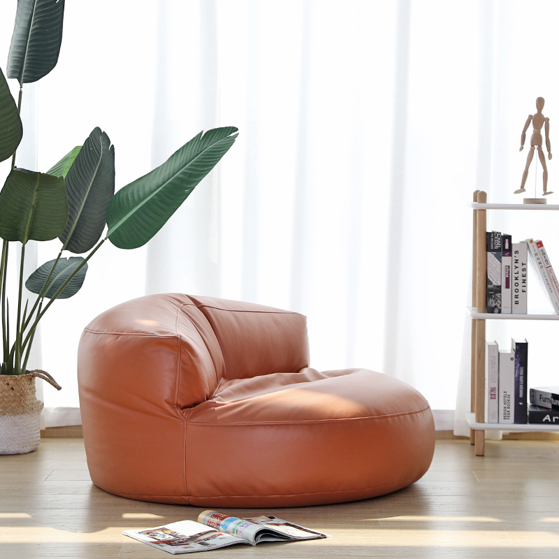 Maple Leaf Orange Half Moon SofaNorthern Europe Lazy sofa balcony Lie down Tatami bedroom lovely originality small-scale Single person Technology cloth Internet celebrity Bean bag