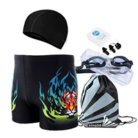 Độc quyền Fire Tiger Đồ bơi nam Boxer Mũ bơi Mũ bơi cho người lớn Bộ đồ bơi dành cho người lớn - Nam bơi đầm quần bơi trẻ em nam