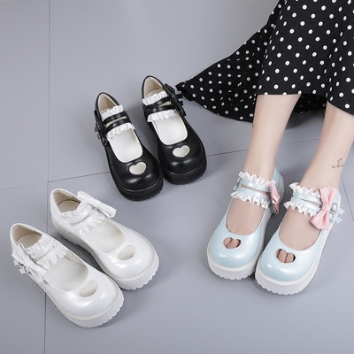 taobao agent Soft footwear with butterfly platform for princess, Lolita style