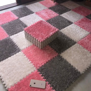 Khảm da lộn thảm phòng ngủ đầy đủ vuông cạnh giường ngủ net thảm đỏ câu đố của trẻ em mat tatami có thể giặt được