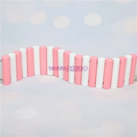 Розовый, белый, 6×30см