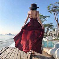 Летнее пляжное платье, длинная юбка, Таиланд, V-образный вырез