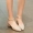 Dép nữ Baotou mùa hè dày có khóa chữ với giày nữ màu bạc nông miệng có đế đơn cỡ lớn rỗng 41 42