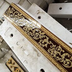 Бордюр 镀金微晶波导线踢脚线瓷砖边线800 150边框线条抛晶砖腰线波打线