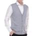Trung niên và người đàn ông cũ của cashmere vest cardigan áo len vest mùa xuân và mùa thu áo len mỏng vest đan cardigan kích thước lớn Áo len Cashmere