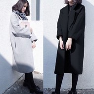 Áo len nữ phần dài Hàn Quốc phiên bản 2018 mới chống mùa thu váy kiểu sinh viên hai mặt áo len màu đen áo khoác kaki nữ