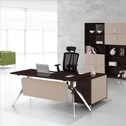 Bàn giám sát Thành Đô nội thất văn phòng đơn giản, hiện đại ông chủ bàn ghế Taipan tấm kết hợp thép không gỉ quản lý bàn - Nội thất văn phòng
