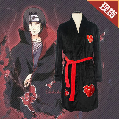 taobao agent Naruto, flannel bathrobe, cosplay, with embroidery