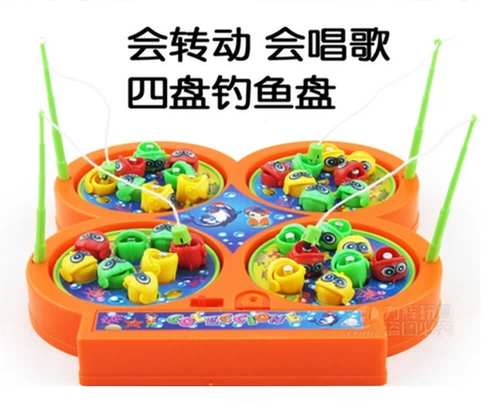 Электрическая музыкальная магнитная игрушка для рыбалки, семейные игры