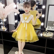 Quần áo trẻ em bé gái mùa hè 2019 mới Hàn Quốc trẻ em công chúa nước ngoài váy bé gái mùa hè lưới đỏ - Váy