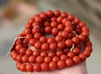 Красный агатовый браслет, натуральная природная руда, четки из круглых бусин подходит для мужчин и женщин, 108 бусин