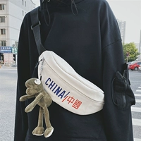 Японская сумка через плечо, тканевая сумка на одно плечо, небольшая сумка, мужская брендовая нагрудная сумка, поясная сумка, в корейском стиле