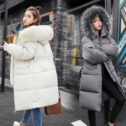 2018 mới chống mùa xuống bông độn Harajuku áo khoác dày nữ bf bánh mì quần áo áo khoác mùa đông áo dài