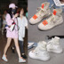 Cao-top sneakers nữ mùa hè hip-hop hip-hop 2018 làn sóng mới net giày đỏ Hàn Quốc phiên bản của hoang dã phong cách Harajuku giày trắng Giày cao gót