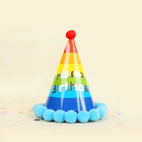 Голубая граница радужная шляпа по случаю дня рождения