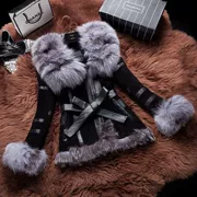 Hained fur giải phóng mặt bằng đặc biệt cung cấp da cáo lông da Slim lông một áo khoác ngắn quần áo phụ nữ - Faux Fur
