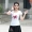 Mùa hè mới gió quốc gia của phụ nữ áo thêu ngắn tay t-shirt nữ Trung Quốc phong cách thêu kích thước lớn Slim đáy áo