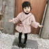 Áo khoác lông trẻ em của Yangyang mùa đông trẻ em nước ngoài nữ áo len nhung trẻ em 1-2-3 tuổi 4 - Áo khoác áo ấm cho bé Áo khoác