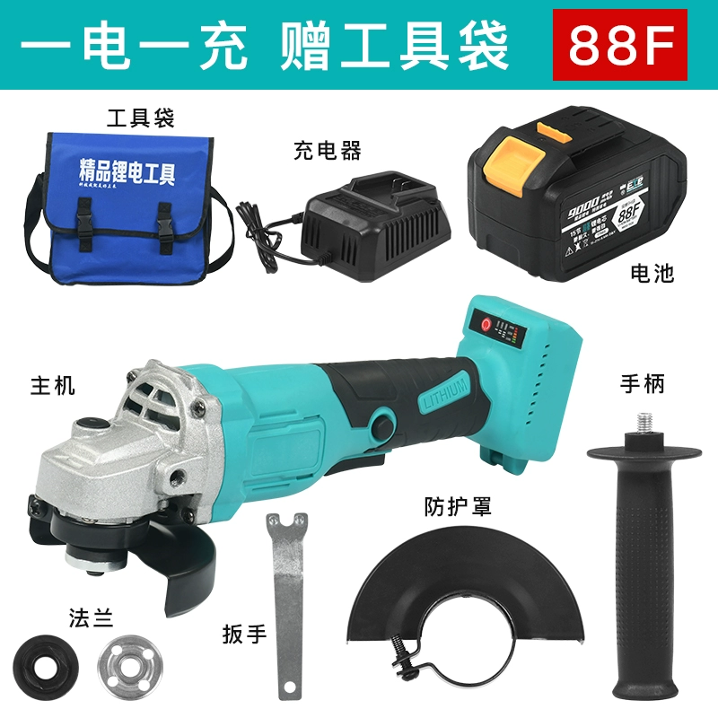 máy mài góc makita Lithium Corner mài pin lithium cao -công suất không chổi than sạc nhiều chức năng đánh bóng máy đánh bóng máy cắt cầm tay mini máy mài mini Máy mài