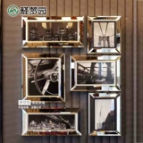 Фоторамка, настенное крепление, модный креативный классический декор, зеркальный эффект, простой и элегантный дизайн