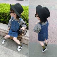 2018 cô gái Hàn Quốc mùa xuân mới kẻ sọc búp bê áo + denim dây đeo váy hai mảnh nghệ thuật giản dị 4046 trang phục công sở nữ đẹp