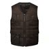Mùa đông cotton vest xuống trung niên của nam giới dày casual vest đa túi áo khoác nam nam của nam giới Áo vest cotton