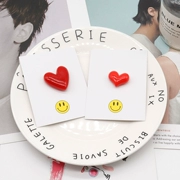 Cartoon 3D Stereo Trâm Kích cỡ Love Heart Badge Ren Túi trang trí Buckle Red Heart Cặp đôi Huy hiệu Trang sức - Trâm cài