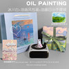 Piano white+oil painting packaging+oil painting gift bag