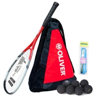 OLIVER nam giới và phụ nữ squash racket set kết hợp COMP 120 đôi bắn vua X90 carbon nhôm một wilson blade 285g