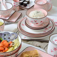 Manly tinh tế Nhật Bản-phong cách Nhật Bản dễ thương bộ đồ ăn gốm cherry bát nhà ăn bát người lớn cá tính Hàn Quốc bát nhỏ
