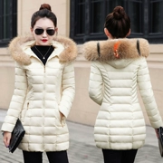 Cotton nữ 2018 phiên bản Hàn Quốc mới của mùa đông tự trồng xuống bông độn dày phần dài áo chống mưa mùa đông