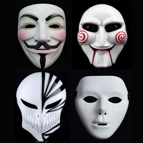 Глянцевая современная белая маска для танцевального шоу, реквизит, xэллоуин