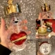 Стеклянная трубочка на день Святого Валентина, с медвежатами