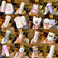 Кубок Starbucks десятилетний магазин 18 Color Cup Thermos Thermos Подлинный черный ракетный настольный настольный кружка с крышкой с крышкой