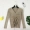 Mùa xuân và mùa thu mới phiên bản Hàn Quốc của áo cổ chữ V đan đáy tự nhiên áo len tự nhiên áo thun áo thun dây rút áo dài tay nữ
