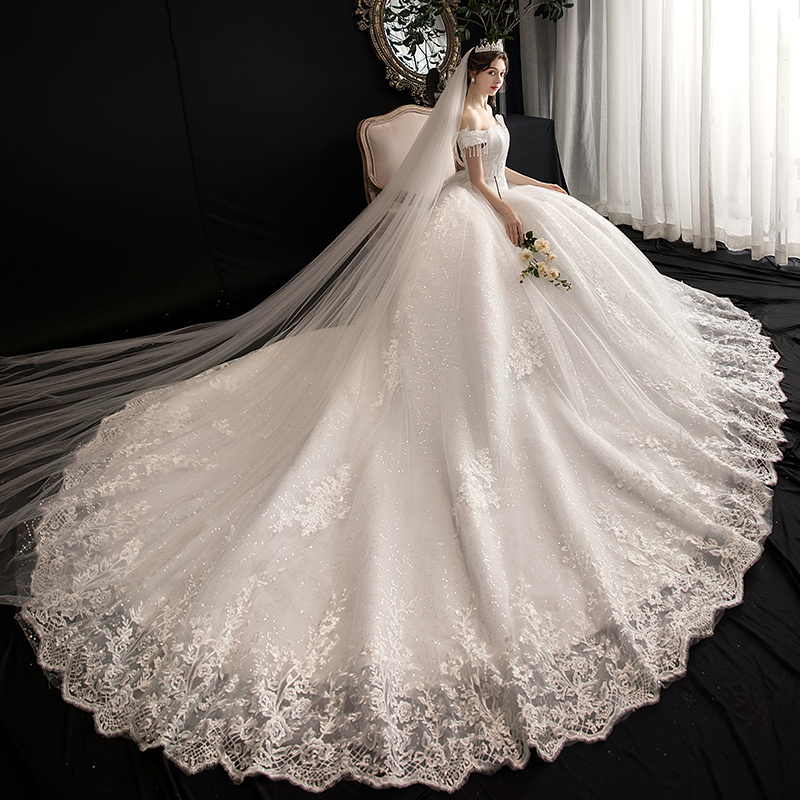  Tailor customization does not support returns and exchanges+There is no accessory for the tail wedding dress   + $18.85 