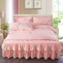 Hàn Quốc phiên bản của giường bông váy loại bông bốn mảnh bông giường trải giường đơn giản quilt cover 1.5 1.8x2 m giường gạo sản phẩm chăn drap gối nệm