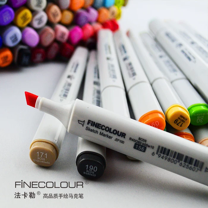 Ручка FineCOLOUR Fa Kal Mark Pen для поколений Kill Touch Mark Pen, 204 цвета