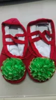 Красные туфли+зеленые цветы